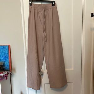 Draw string wide leg pants